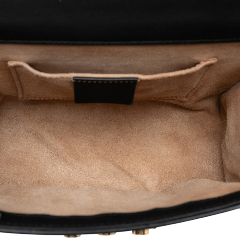 Small Pearl Studded Leather Padlock Crossbody - Image 4