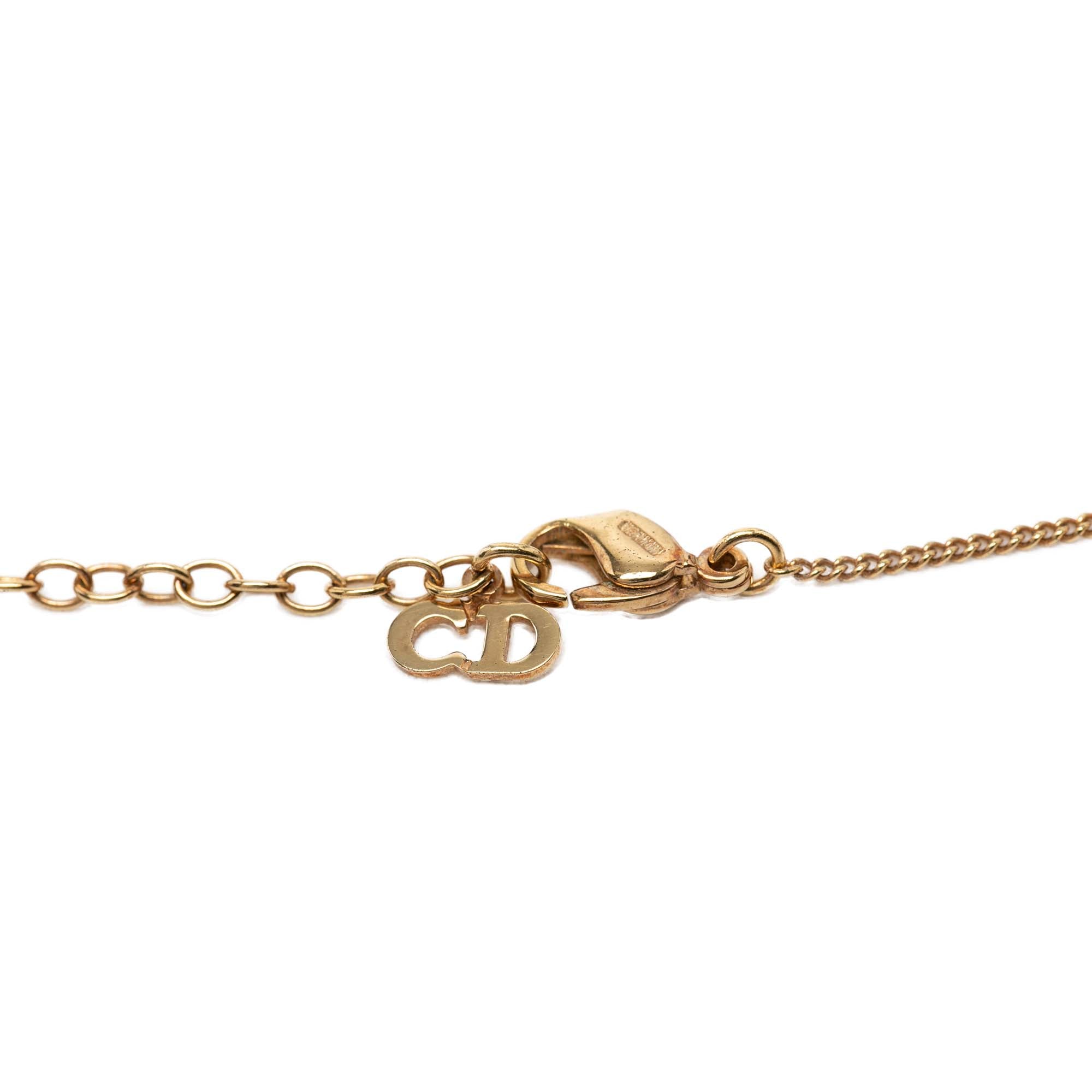 Gold Plated Logo Round Pendant Necklace - Image 3