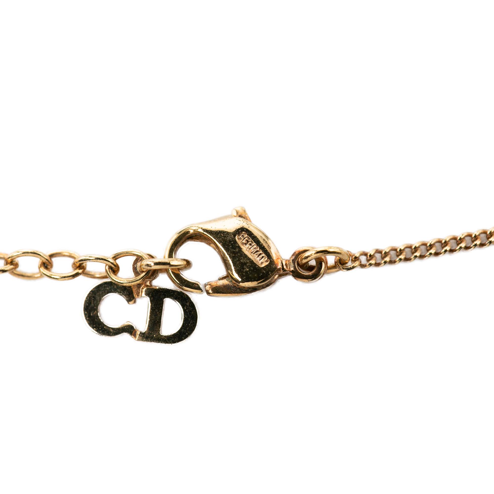 Gold Plated Logo Round Pendant Necklace - Image 4