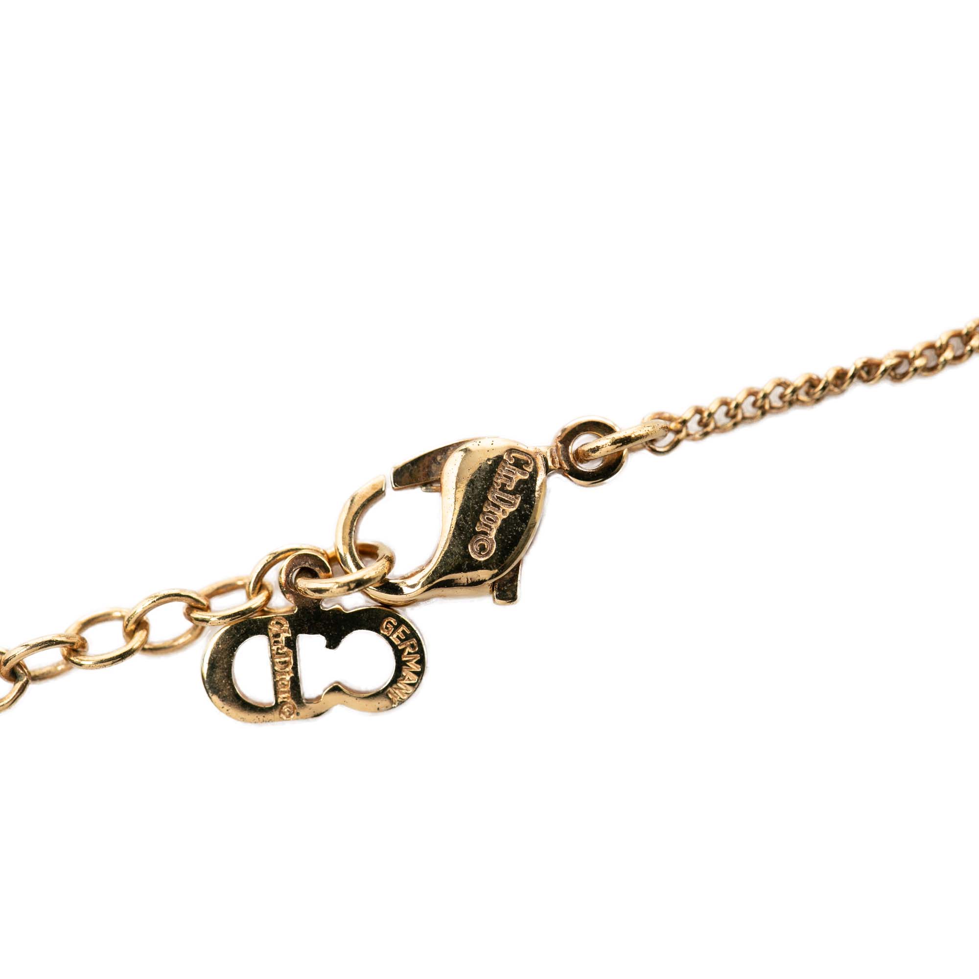 Gold Plated Logo Round Pendant Necklace - Image 5