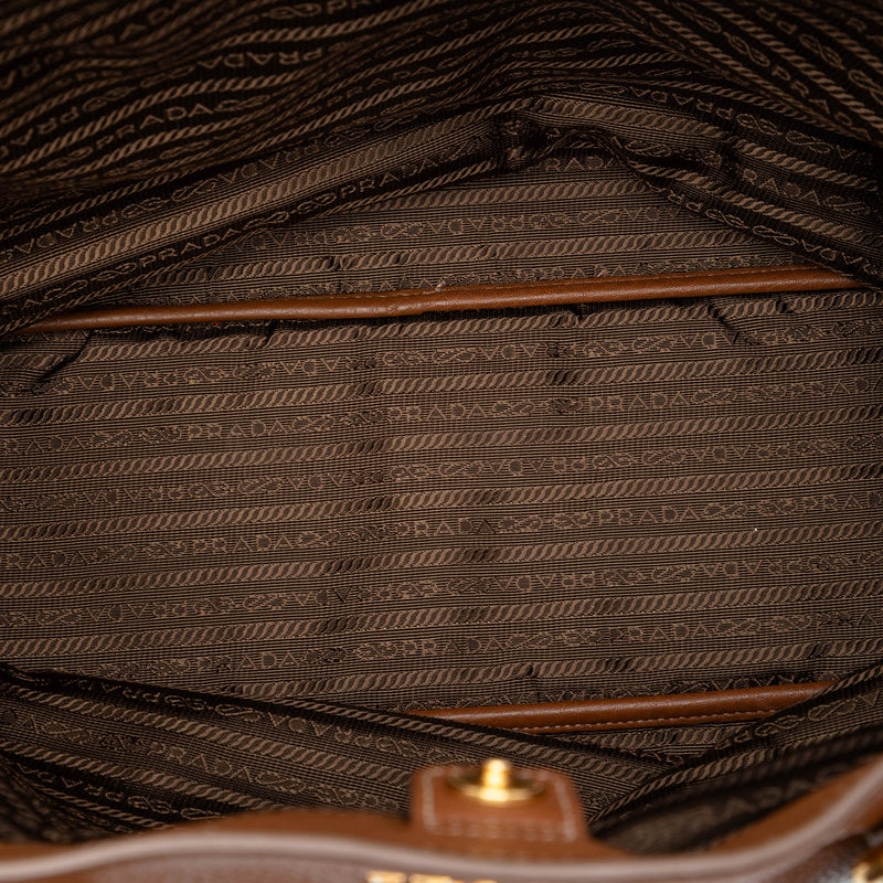 Vitello Daino Side Zip Shopper Tote - Image 4