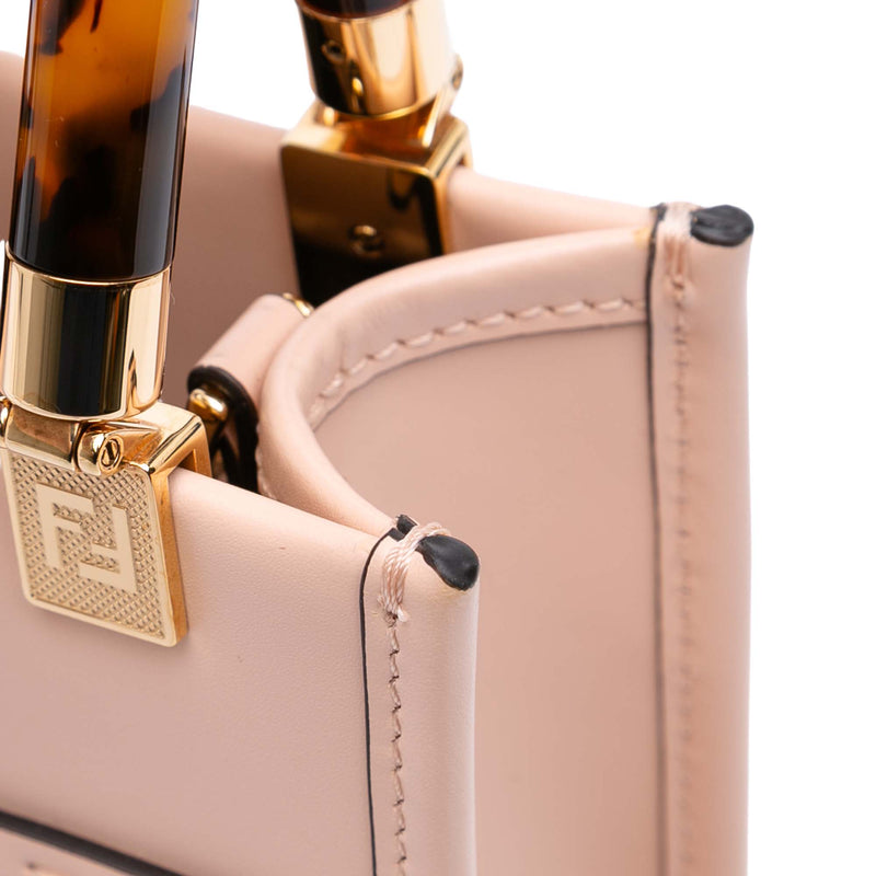 Mini Leather Sunshine Shopper Tote - Image 9