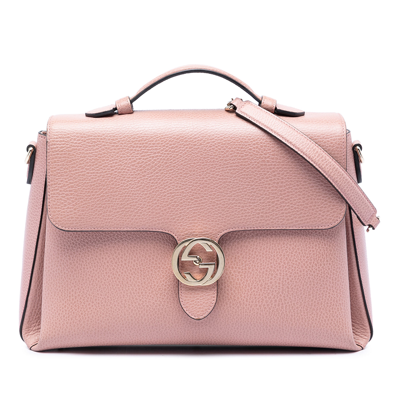 Medium Dollar Calfskin Interlocking G Satchel - Image 1
