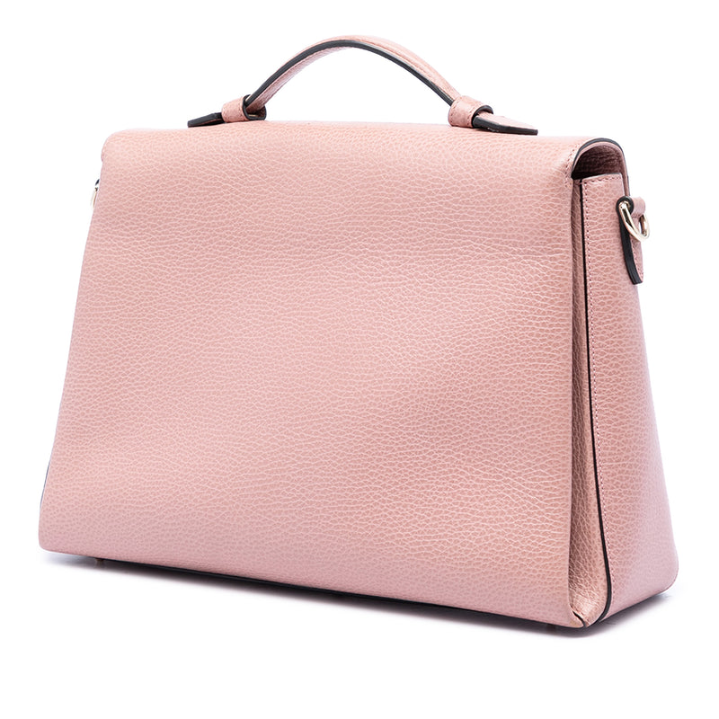 Medium Dollar Calfskin Interlocking G Satchel - Image 2