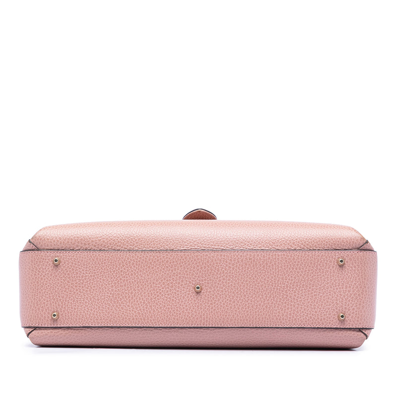 Medium Dollar Calfskin Interlocking G Satchel - Image 3