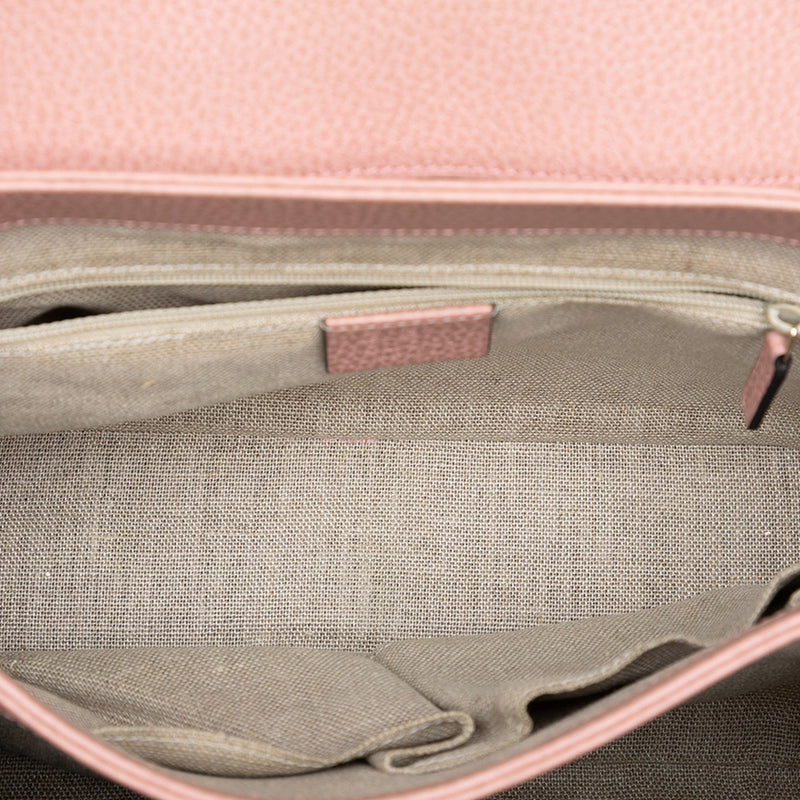Medium Dollar Calfskin Interlocking G Satchel - Image 4
