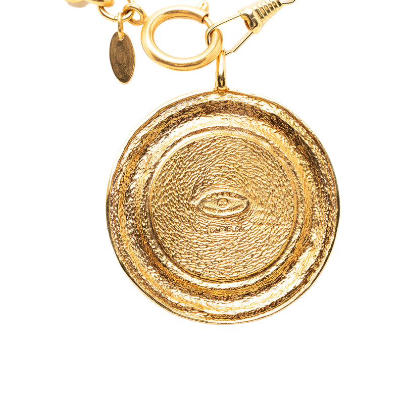 Gold Plated 31 Rue Cambon Medallion Pendant Necklace - Image 2