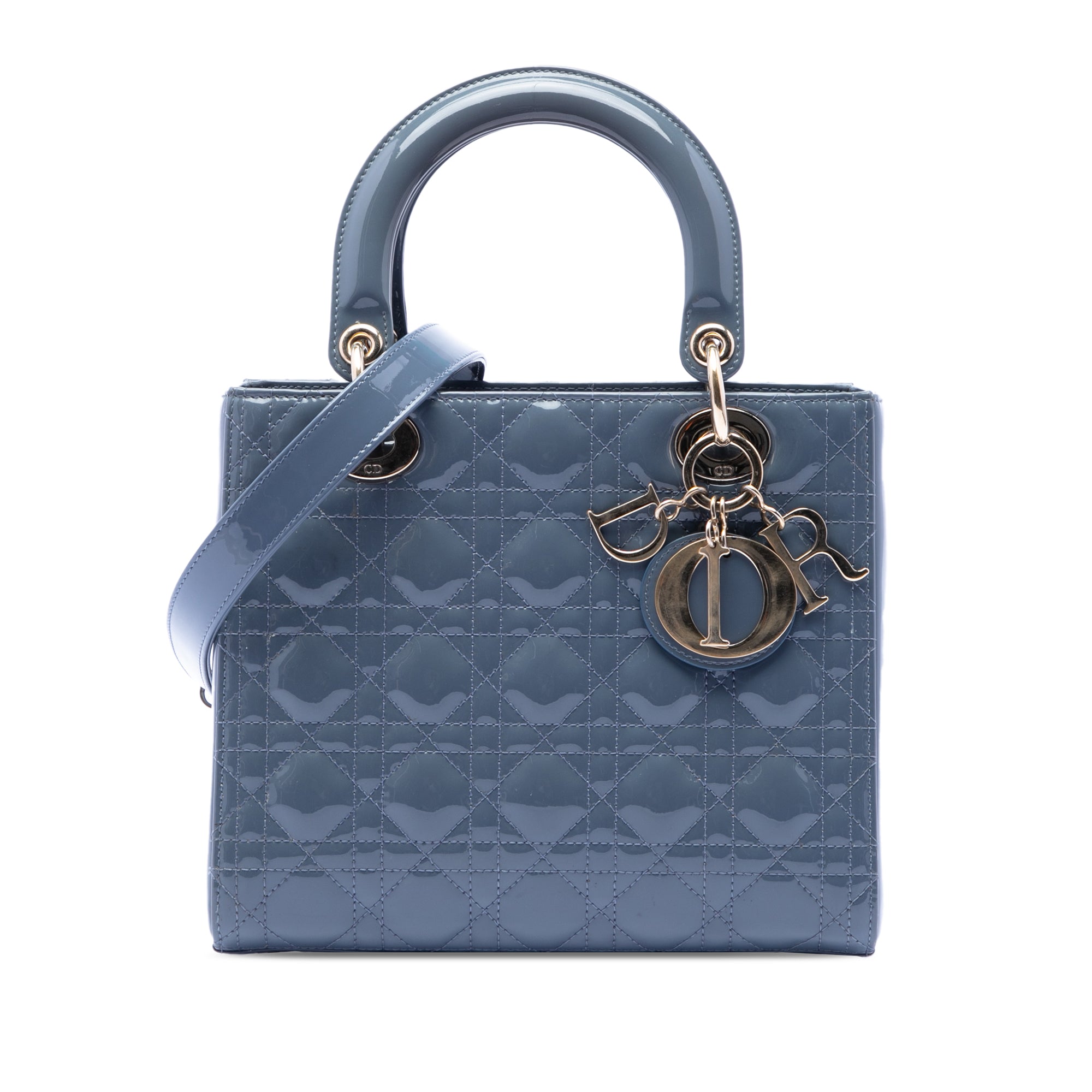 Medium Patent Cannage Lady Dior - Image 1