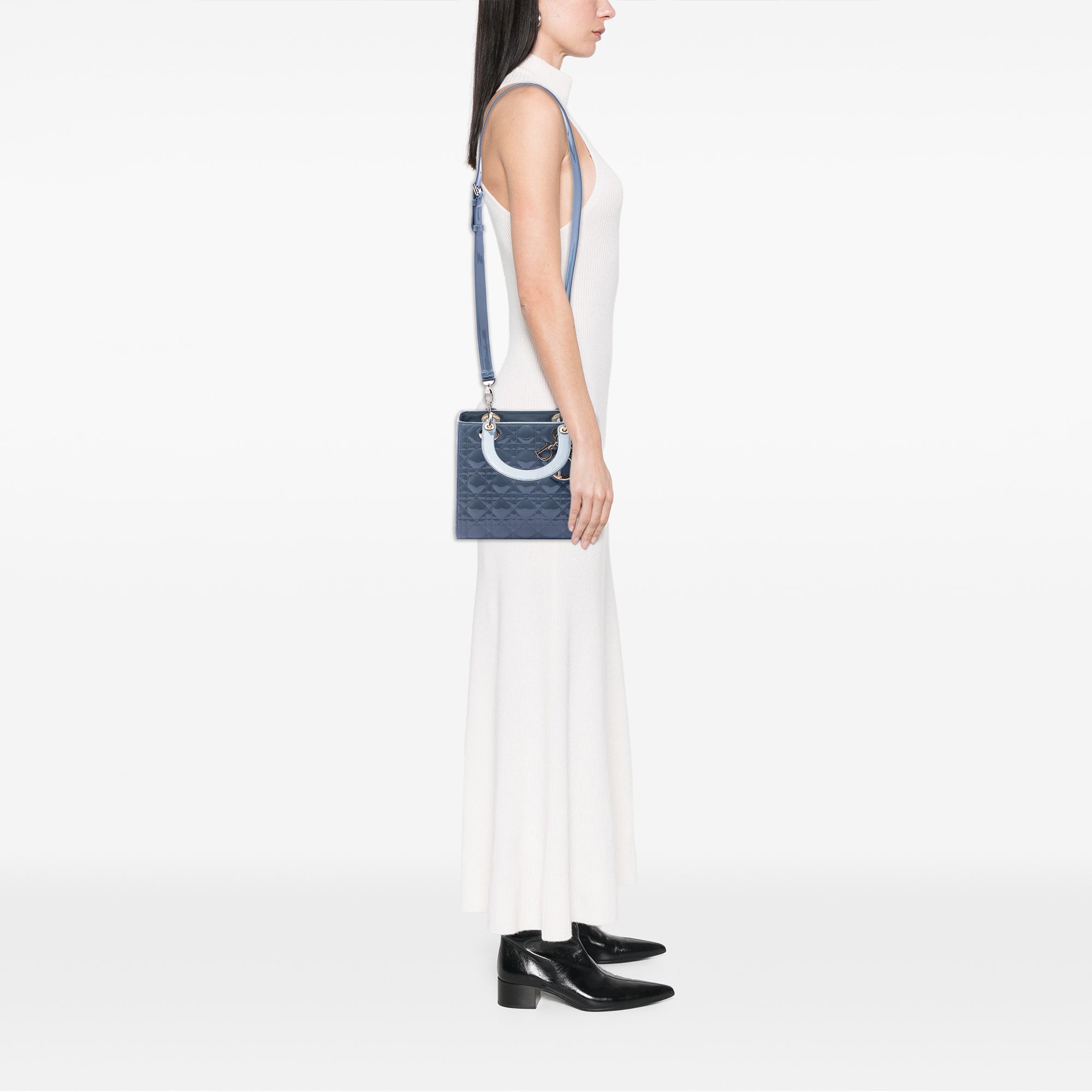 Medium Patent Cannage Lady Dior - Image 7