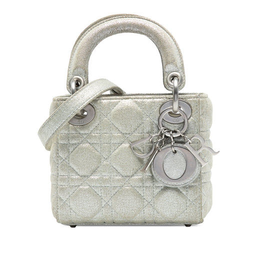 Micro Metallic Calfskin Cannage Lady Dior - Image 1
