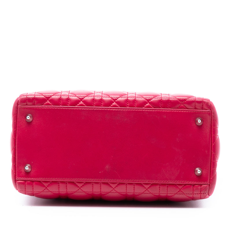 Medium Lambskin Cannage Pearl Lady Dior - Image 3