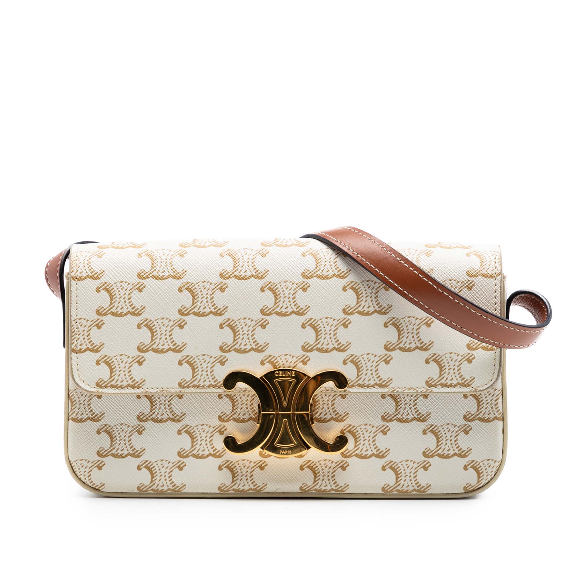 Triomphe Coated Canvas Claude Shoulder Bag - Image 1