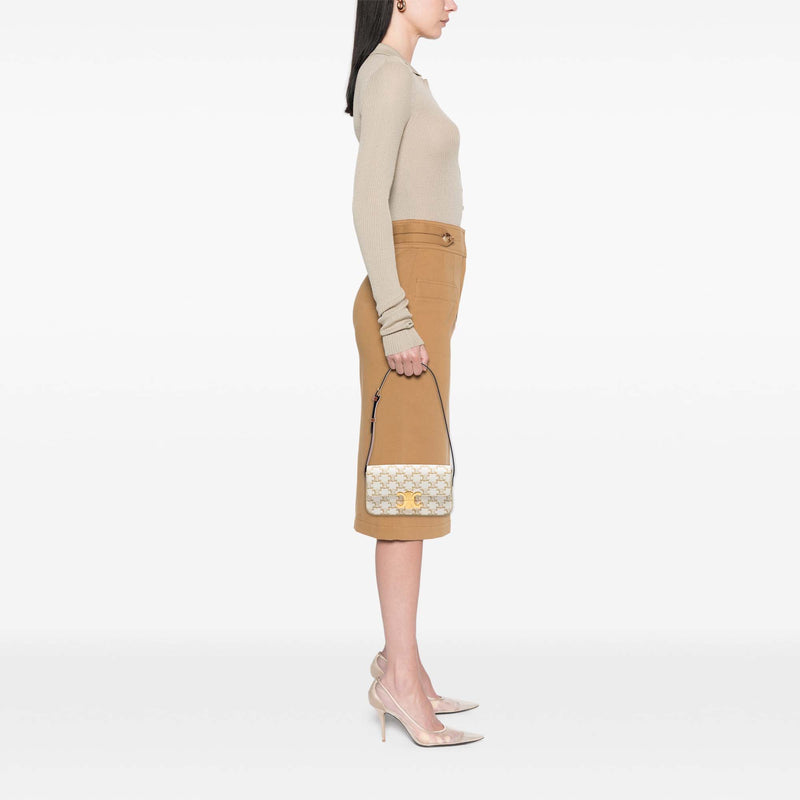 Triomphe Coated Canvas Claude Shoulder Bag - Image 7