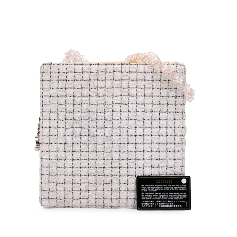 Tweed and Resin Zipped Shopping Bag - Image 13
