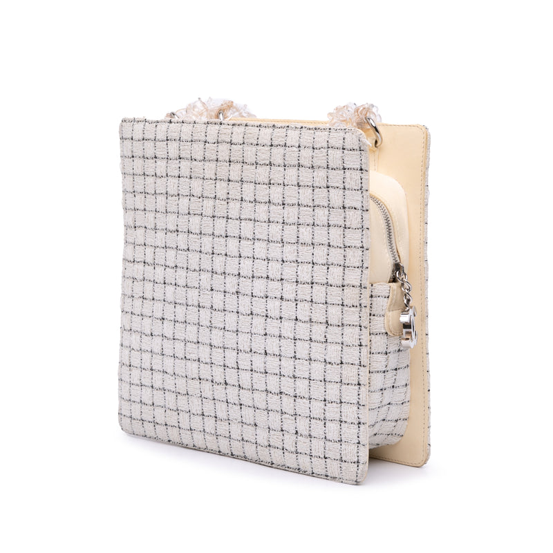 Tweed and Resin Zipped Shopping Bag - Image 2