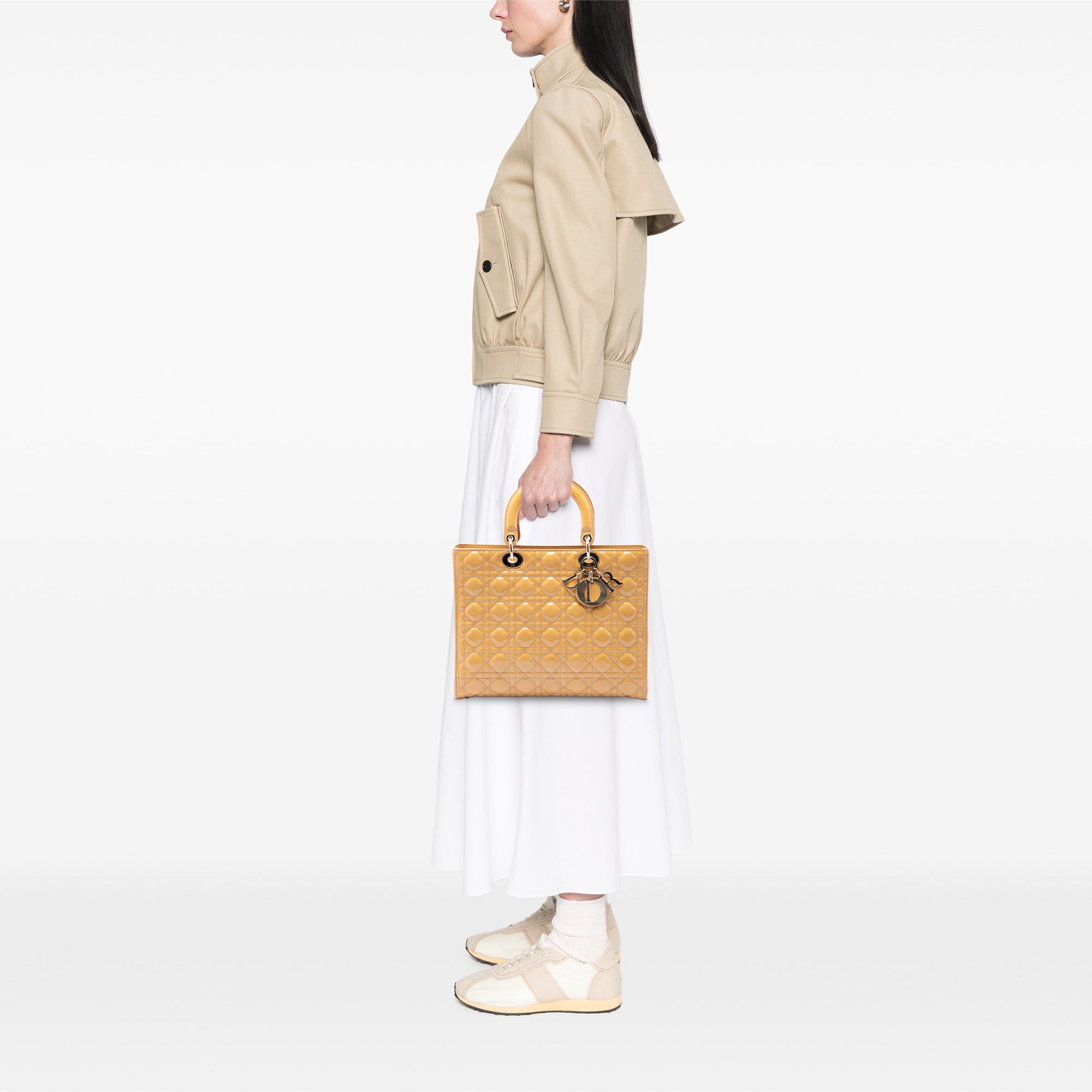 Large Patent Cannage Lady Dior - Image 6