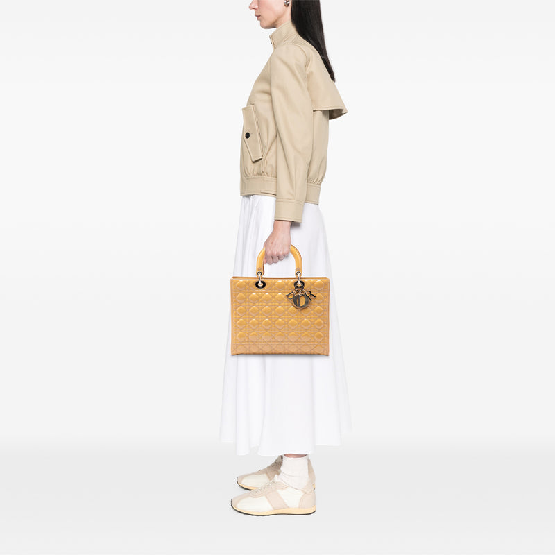 Large Patent Cannage Lady Dior - Image 6
