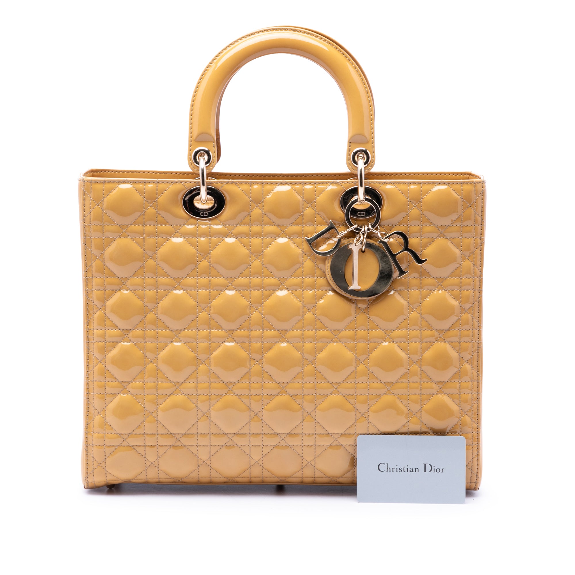 Large Patent Cannage Lady Dior - Image 7