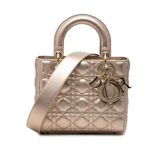 Small Metallic Lambskin Cannage My ABCDior Lady Dior - Image 1