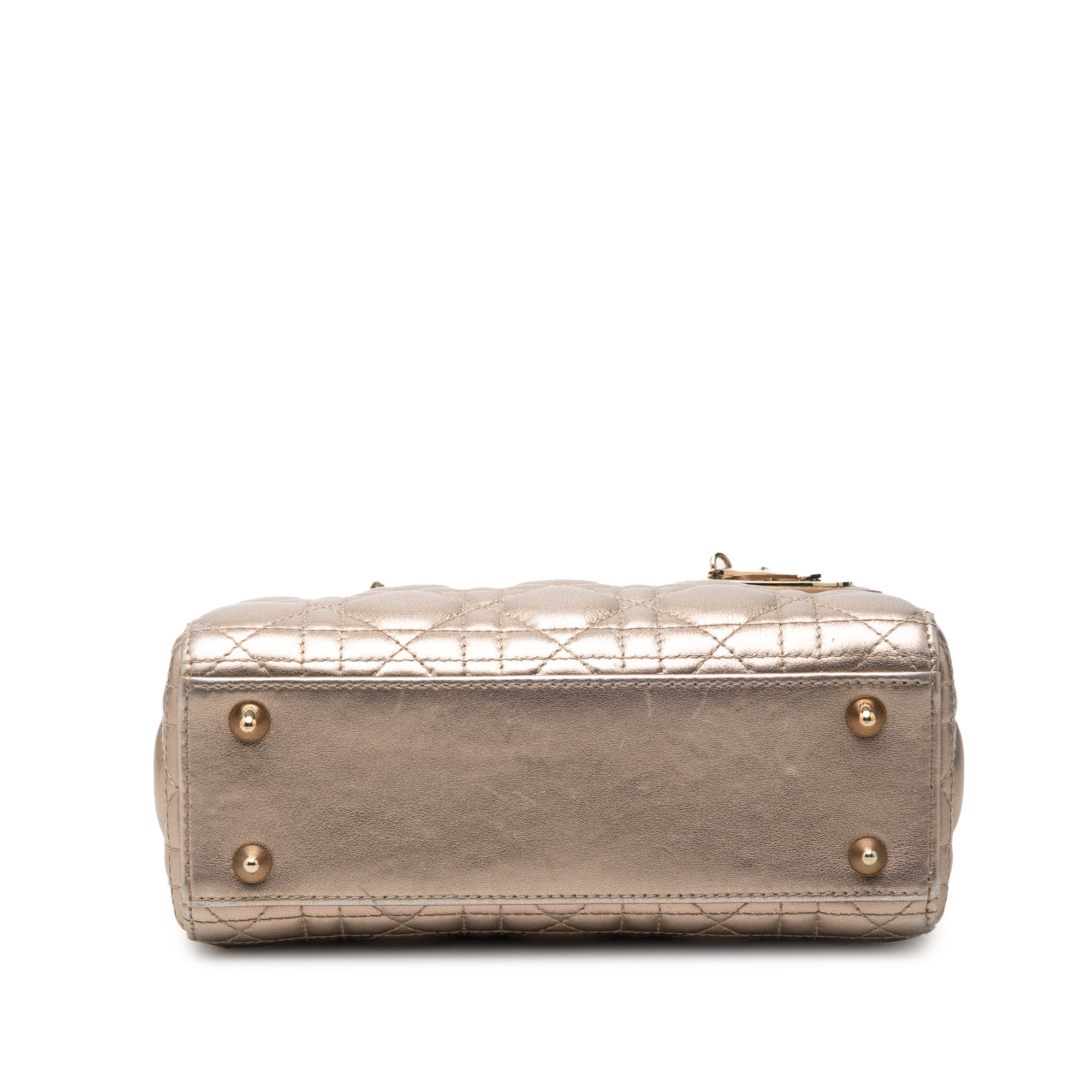 Small Metallic Lambskin Cannage My ABCDior Lady Dior - Image 3