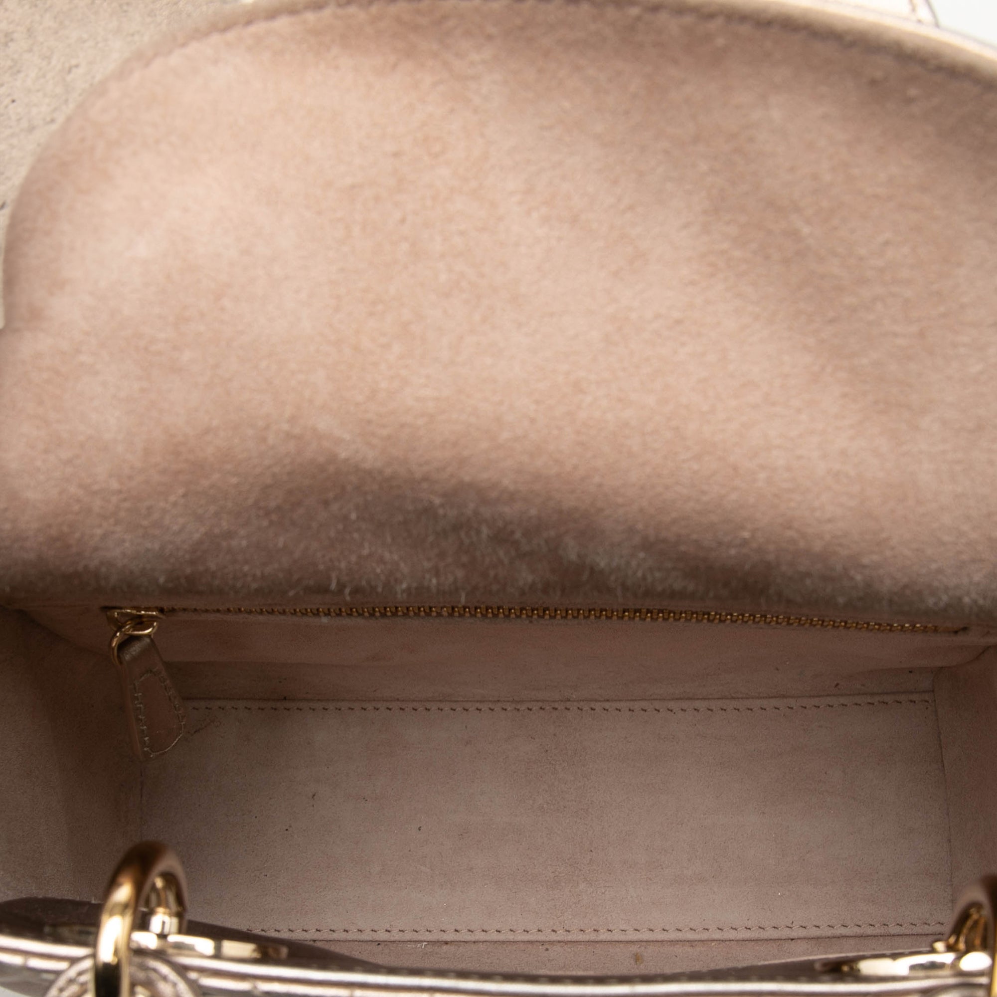 Small Metallic Lambskin Cannage My ABCDior Lady Dior - Image 4