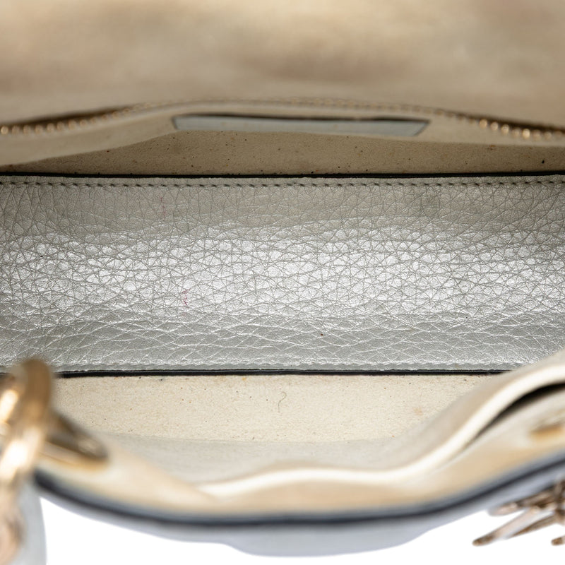 Mini Metallic Calfskin Cannage Supple Lady Dior - Image 4