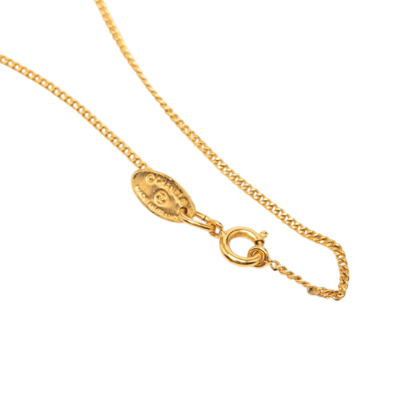 Gold Plated CC Pendant Necklace - Image 5