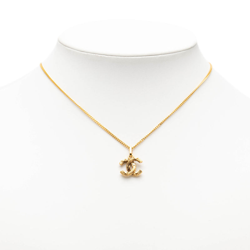 Gold Plated CC Pendant Necklace - Image 6