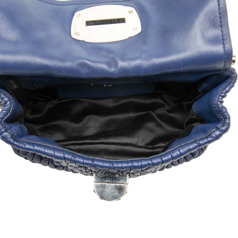 Matelasse Nappa Crystal Frame Flap Satchel - Image 4