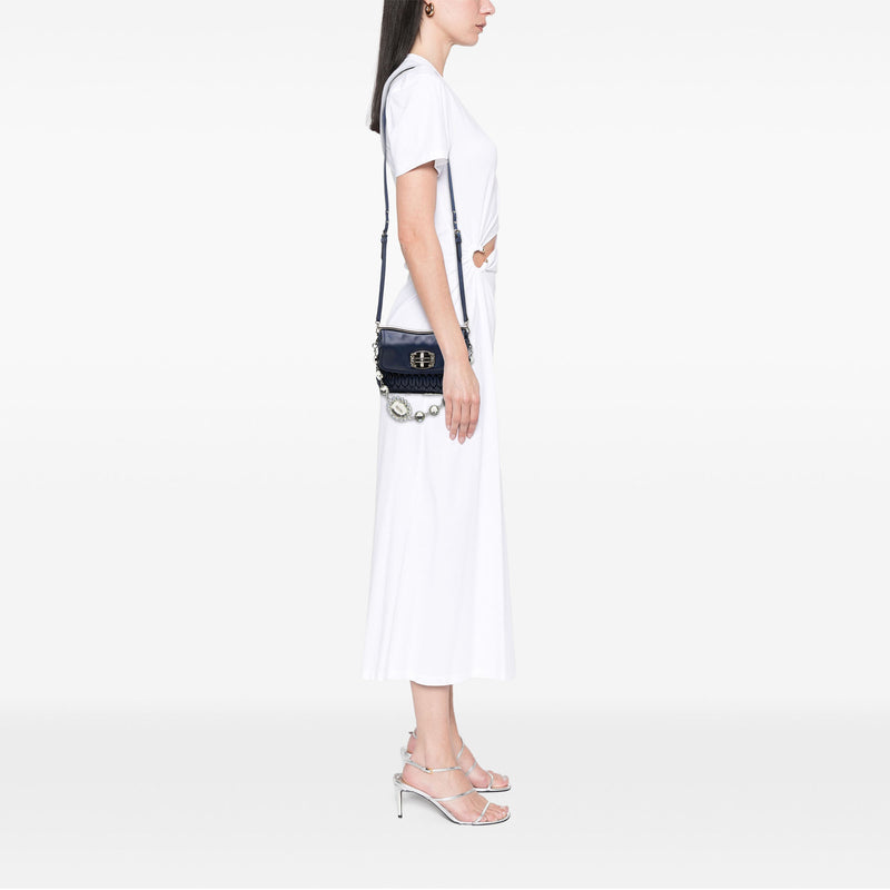Matelasse Nappa Crystal Frame Flap Satchel - Image 7
