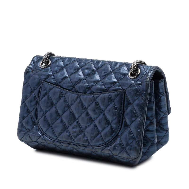 Quilted Metallic Striped Aged Calfskin Reissue 2.55 Accordion Flap 225 - Image 2