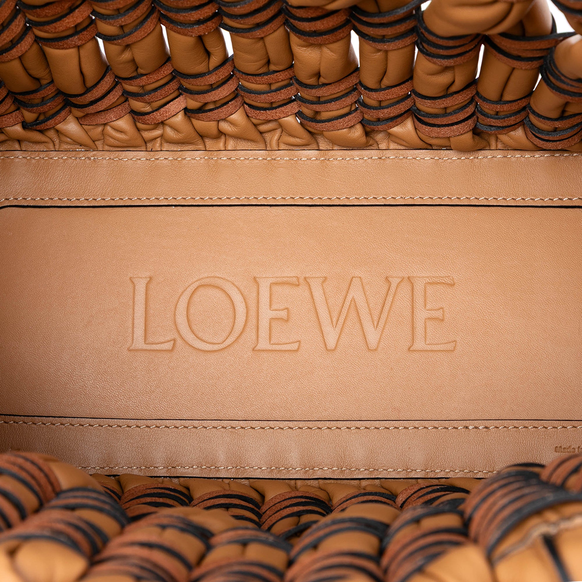 Small Nappa Tubular Basket Tote - Image 4