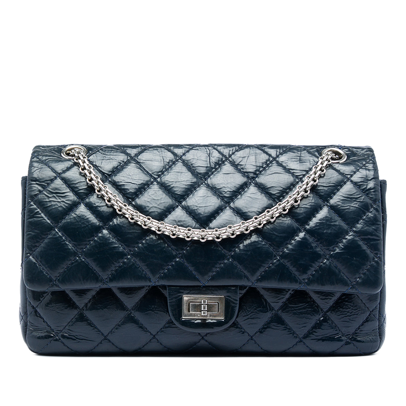 Quilted Crinkled Patent Reissue 2.55 Double Flap 226 - Image 1