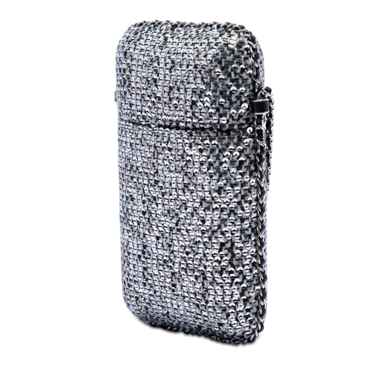 CC Tweed and Sequin Chain Around Phone Holder - Image 2