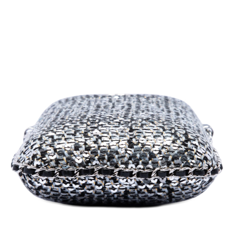 CC Tweed and Sequin Chain Around Phone Holder - Image 3