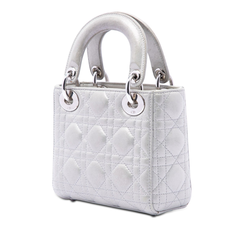 Mini Iridescent Lambskin Cannage Lady Dior - Image 2