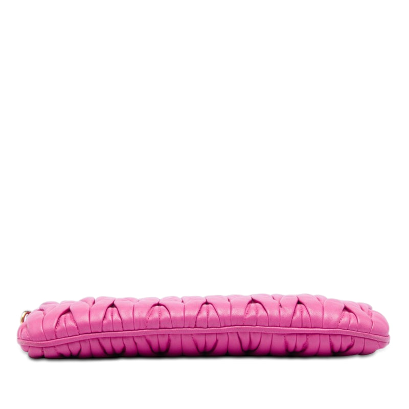 Matelasse Nappa Frame Clutch with Strap - Image 3