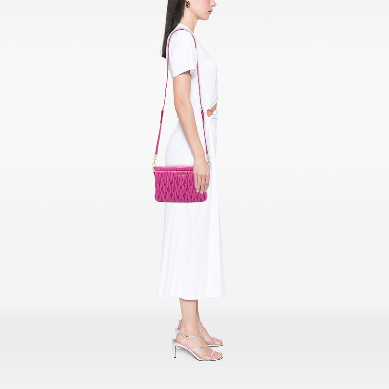 Matelasse Nappa Frame Clutch with Strap - Image 6