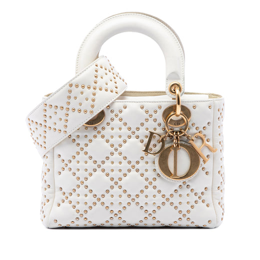 Small Lambskin Cannage Studded Supple Lady Dior - Image 1