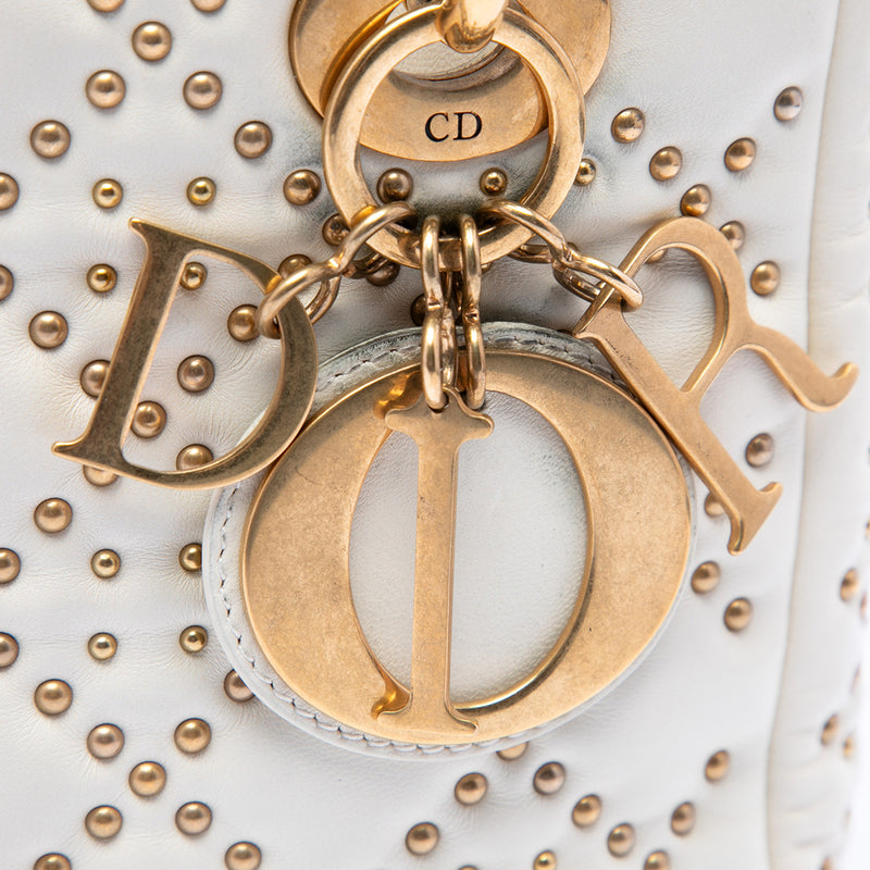 Small Lambskin Cannage Studded Supple Lady Dior - Image 5