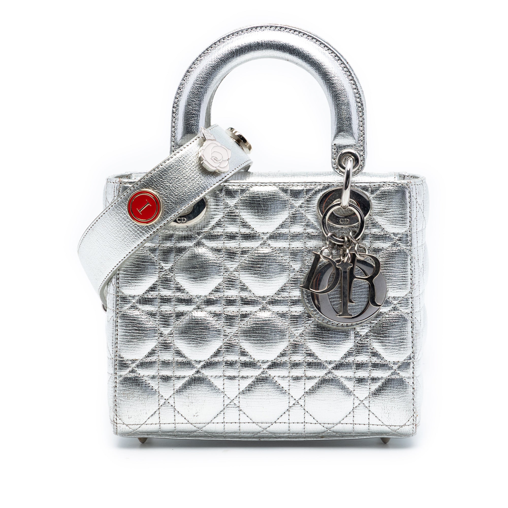 Small Metallic Lambskin Cannage My ABCDior Lady Dior - Image 1