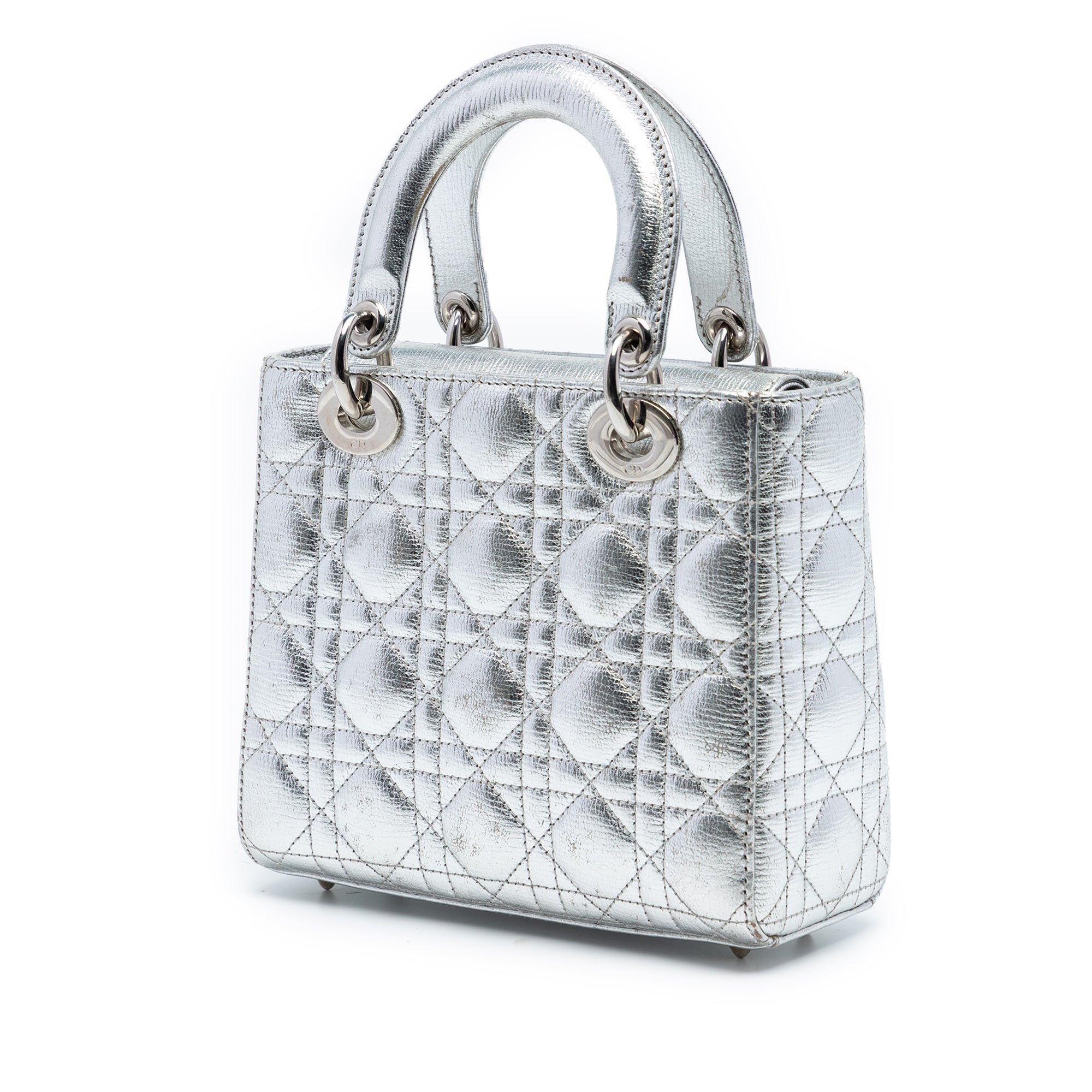 Small Metallic Lambskin Cannage My ABCDior Lady Dior - Image 2