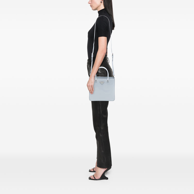 Medium Spazzolato Leather Satchel - Image 6