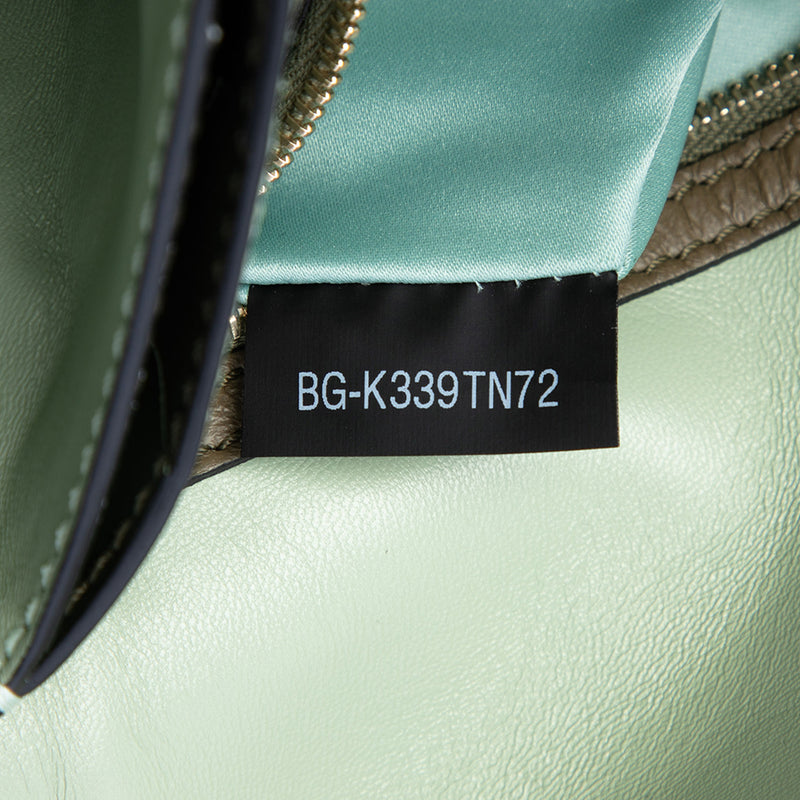 Canvas and Nappa Camouflage Rockstud Wristlet Clutch - Image 6