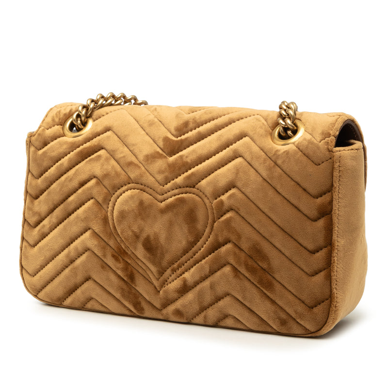 Medium GG Marmont Matelasse Velvet Shoulder Bag - Image 2