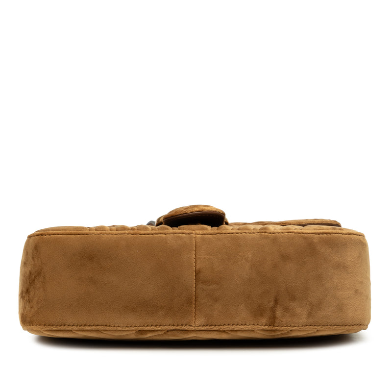 Medium GG Marmont Matelasse Velvet Shoulder Bag - Image 3