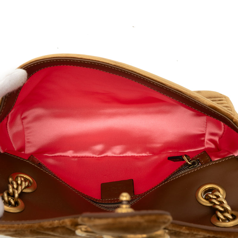 Medium GG Marmont Matelasse Velvet Shoulder Bag - Image 4
