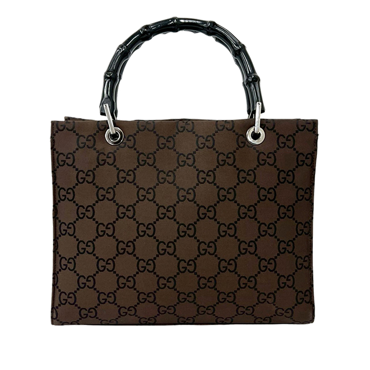 GG Nylon Bamboo Satchel - Image 1