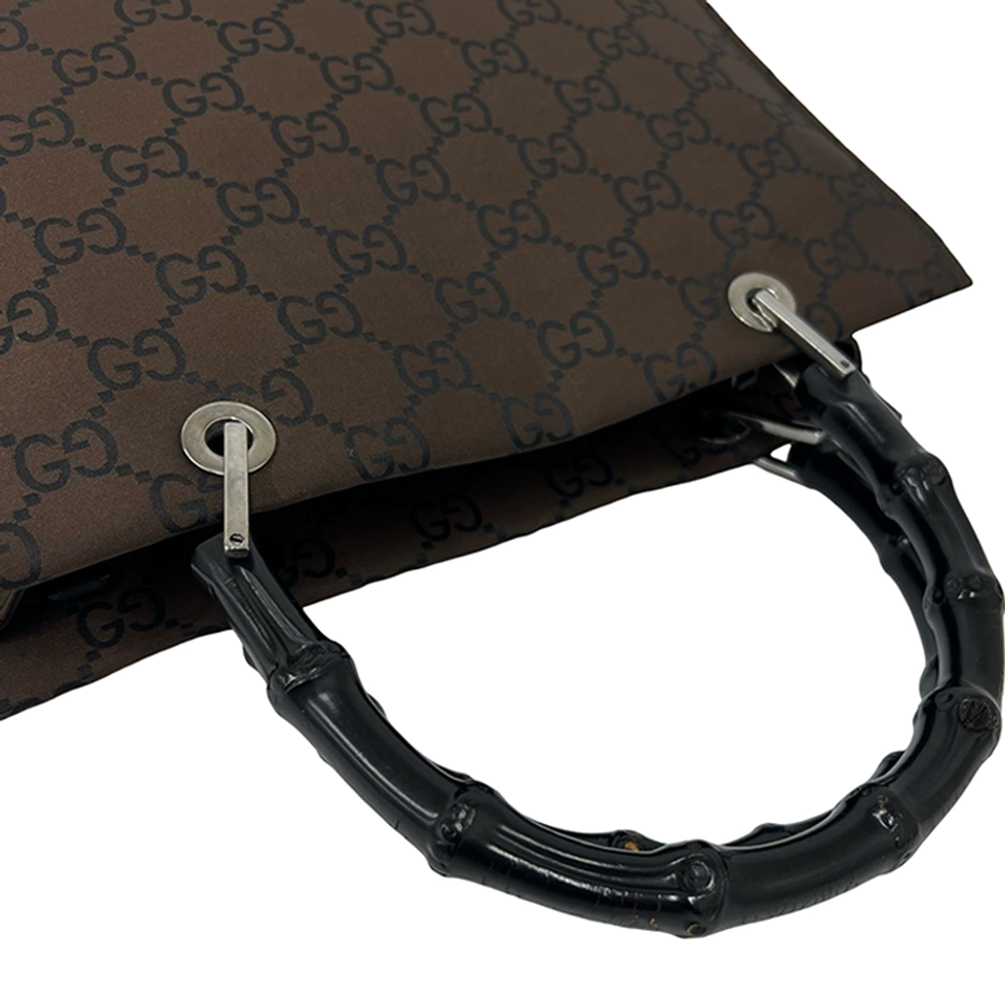 GG Nylon Bamboo Satchel - Image 9