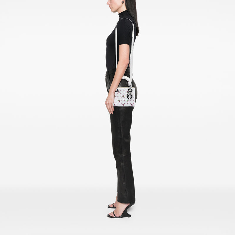 Mini Embroidered Calfskin Lady Dior - Image 7
